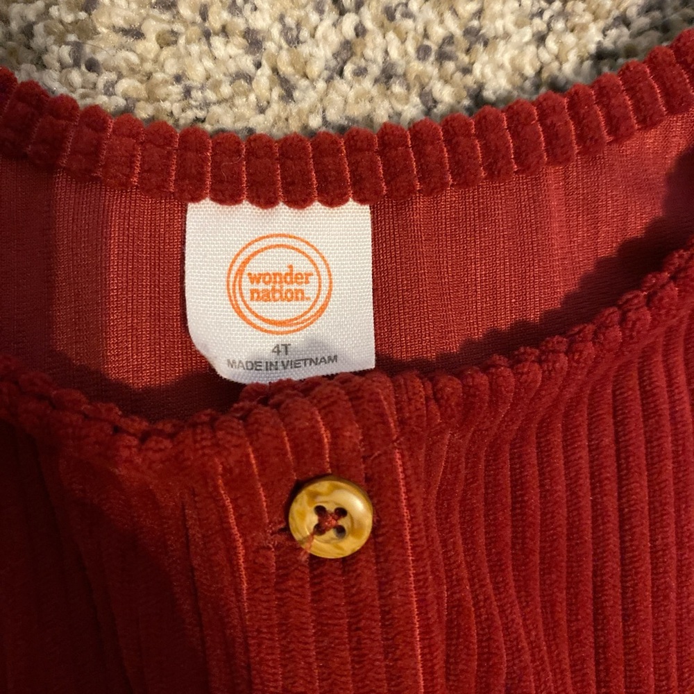 Wonder Nation Red Corduroy Dress - Picture 2 of 3